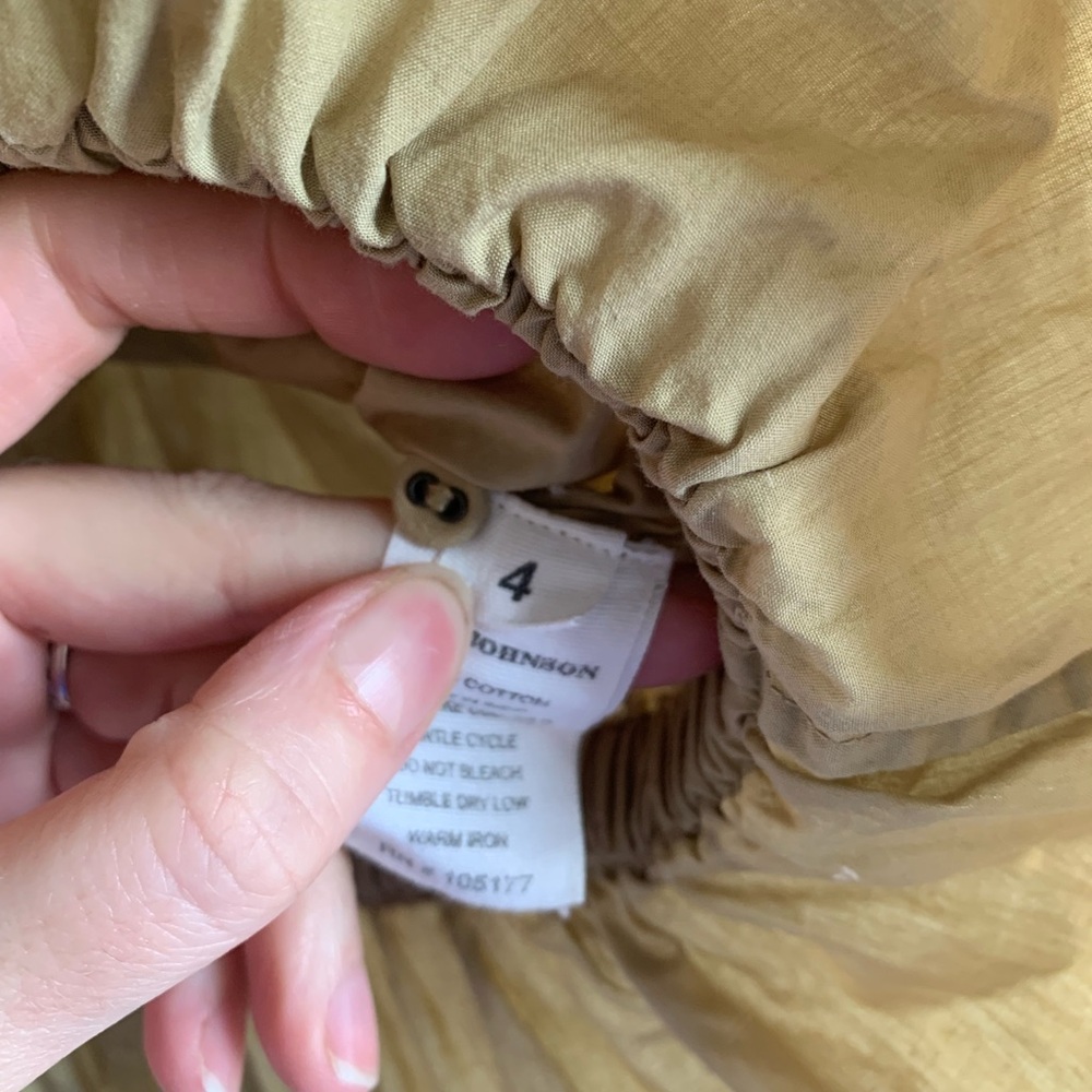Ulla Johnson Tan Button-Up Minnie Peplum Blouse - Picture 7 of 12